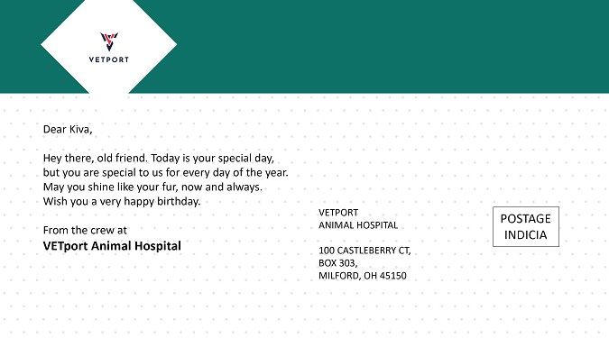 veterinary birthday card